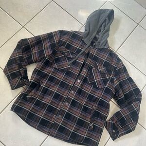 CQR Plaid Hooded Men's Jacket